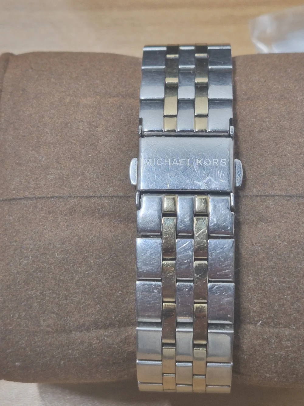 Michael Kors Ritz MK-5057 Two-Tone Chronograph Watch Mother of Pearl Dial Box